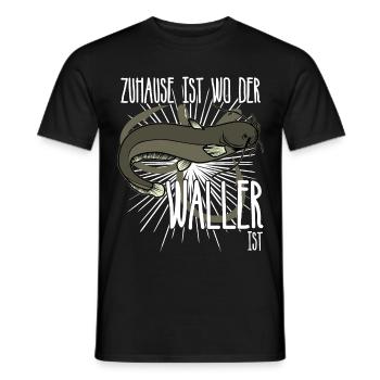 Angeln Fischer Waller Fisch Angler - Männer T-Shirt - Schwarz - Vorne - AI Model Male 178 light (178cm)