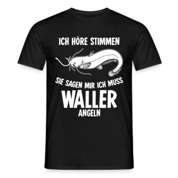 Angeln Waller Spruch Fischer Angler - Männer T-Shirt - Schwarz - Vorne - AI Model Male 178 light (178cm)