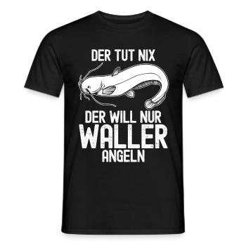 Angeln Waller Fischer Fisch Angler - Männer T-Shirt - Schwarz - Vorne - AI Model Male 178 light (178cm)