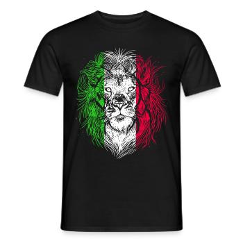 Italy Lion Lion's Head Italian Italian - Men's T-Shirt - black - Front - AI Model Male 178 light (178cm)