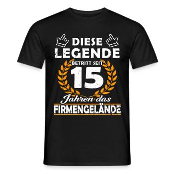 Legend enters 15 years of grounds - company anniversary - Men's T-Shirt - black - Front - AI Model Male 178 light (178cm)