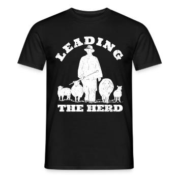 Shepherd Sheep Sheep Shepherd Shepherd Shepherd - Men's T-Shirt - black - Front - AI Model Male 178 light (178cm)