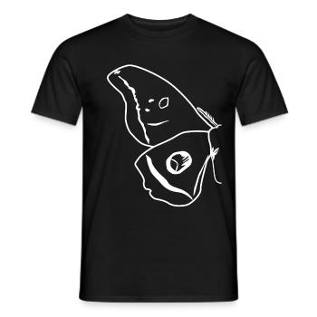 Moth Outline Wing Moth - Men's T-Shirt - black - Front - AI Model Male 178 light (178cm)