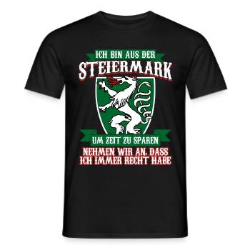 Steiermark Steirer Österreich - Männer T-Shirt - Schwarz - Vorne - AI Model Male 178 light (178cm)