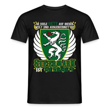 Steiermark Urlaub Österreich Steirer - Männer T-Shirt - Schwarz - Vorne - AI Model Male 178 light (178cm)