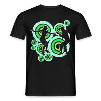 Boogie Woogie Retro Tänzer - Männer T-Shirt - Schwarz - Vorne - AI Model Male 178 light (178cm)