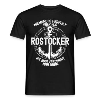 Rostock Rostocker - Männer T-Shirt - Schwarz - Vorne - AI Model Male 178 light (178cm)