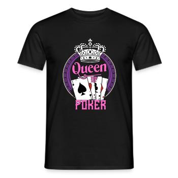 Poker Queen - Men's T-Shirt - black - Front - AI Model Male 178 light (178cm)