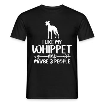 Whippet Spruch Witz Hund Windhund - Männer T-Shirt - Schwarz - Vorne - AI Model Male 178 light (178cm)
