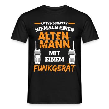 Amateurfunk Funkgerät Amateurfunker - Männer T-Shirt - Schwarz - Vorne - AI Model Male 178 light (178cm)
