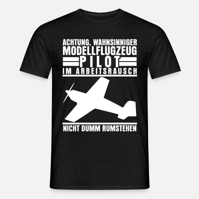 Modellflug Modellflieger Modellbauer - Männer T-Shirt - Schwarz