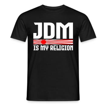 JDM est ma religion Motorsport Auto Tuning - T-shirt homme - noir - Devant - AI Model Male 178 light (178cm)