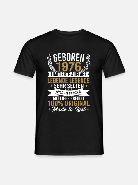 geboren 1976 - Männer T-Shirt - Schwarz