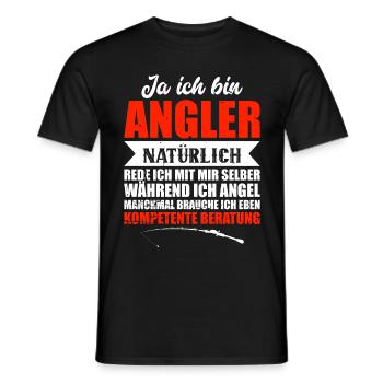 Angler Fischerei Fischen AngelnGeschenkidee - Männer T-Shirt - Schwarz - Vorne - AI Model Male 178 light (178cm)