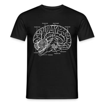 Neurologue du cerveau Neurologie Recherche sur le cerveau - T-shirt homme - noir - Devant - AI Model Male 178 light (178cm)