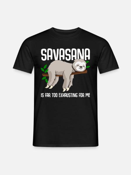 Savasana Sloth Yoga - Men's T-Shirt - black