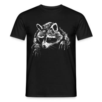 Waschbär Waschbären Raton laveur - T-shirt homme - noir - Devant - AI Model Male 178 light (178cm)