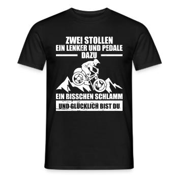 Downhill MTB Fahrer Mountain Biker Fahrrad Rad - Männer T-Shirt - Schwarz - Vorne - AI Model Male 178 light (178cm)