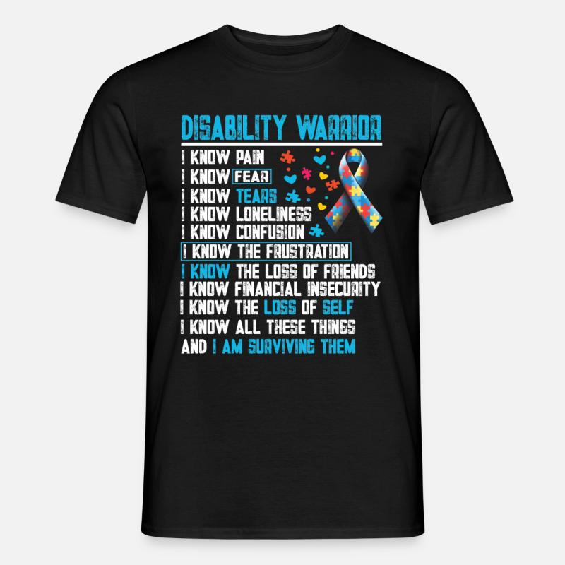 DISABILITY WARRIOR - Männer T-Shirt - Schwarz