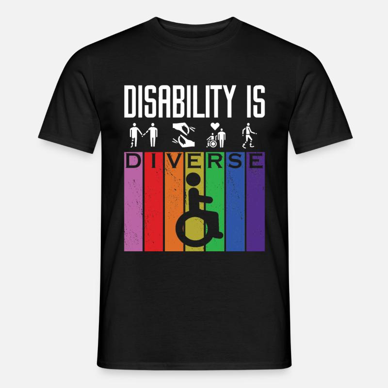 DISABILITY IS DIVERSE - Männer T-Shirt - Schwarz