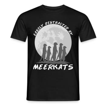 Meerkat Hill et Moon Meerkats - T-shirt homme - noir - Devant - AI Model Male 178 light (178cm)