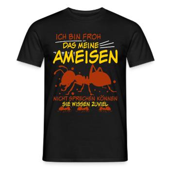 Ameise Ameisenfarm Ameisen - Männer T-Shirt - Schwarz - Vorne - AI Model Male 178 light (178cm)