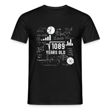 33rd birthday root from 1089 birthday present - Men's T-Shirt - black - Front - AI Model Male 178 light (178cm)