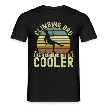 Climbing Dad Retro Klettern Bouldern Kletterer - Männer T-Shirt - Schwarz - Vorne - AI Model Male 178 light (178cm)