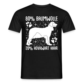 Hovawart Hundehaar - Männer T-Shirt - Schwarz - Vorne - AI Model Male 178 light (178cm)