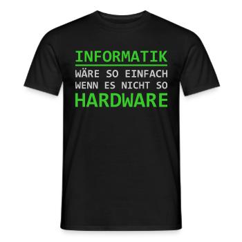 Informatik Hardware Informatiker - Männer T-Shirt - Schwarz - Vorne - AI Model Male 178 light (178cm)