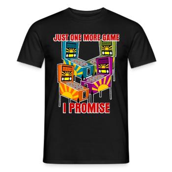 Pinball Pinball Machine Joke with Pinball Machine - Men's T-Shirt - black - Front - AI Model Male 178 light (178cm)