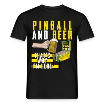 Pinball Pinball Table Pinball Machine - Men's T-Shirt - black - Front - AI Model Male 178 light (178cm)
