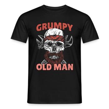 Opa Rentner Grumpy Old Man Mürrisch Großvater - Männer T-Shirt - Schwarz - Vorne - AI Model Male 178 light (178cm)