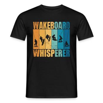 Wakeboard Whisperer Wakeboarding Wakeboarder - Men's T-Shirt - black - Front - AI Model Male 178 light (178cm)