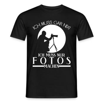 Fotograf Fotoapparat Kamera Fotografen - Männer T-Shirt - Schwarz - Vorne - AI Model Male 178 light (178cm)