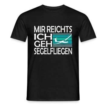 Segelflieger und Segelfliegen - Männer T-Shirt - Schwarz - Vorne - AI Model Male 178 light (178cm)