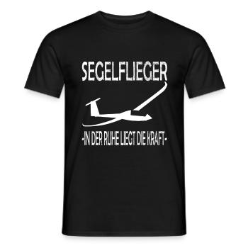 Segelflieger und Segelfliegen - Männer T-Shirt - Schwarz - Vorne - AI Model Male 178 light (178cm)
