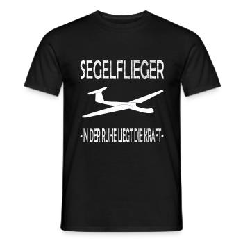 Segelflieger und Segelfliegen - Männer T-Shirt - Schwarz - Vorne - AI Model Male 178 light (178cm)