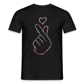 Kpop Fingers Musique Pop Coréenne K-Pop - T-shirt homme - noir - Devant - AI Model Male 178 light (178cm)