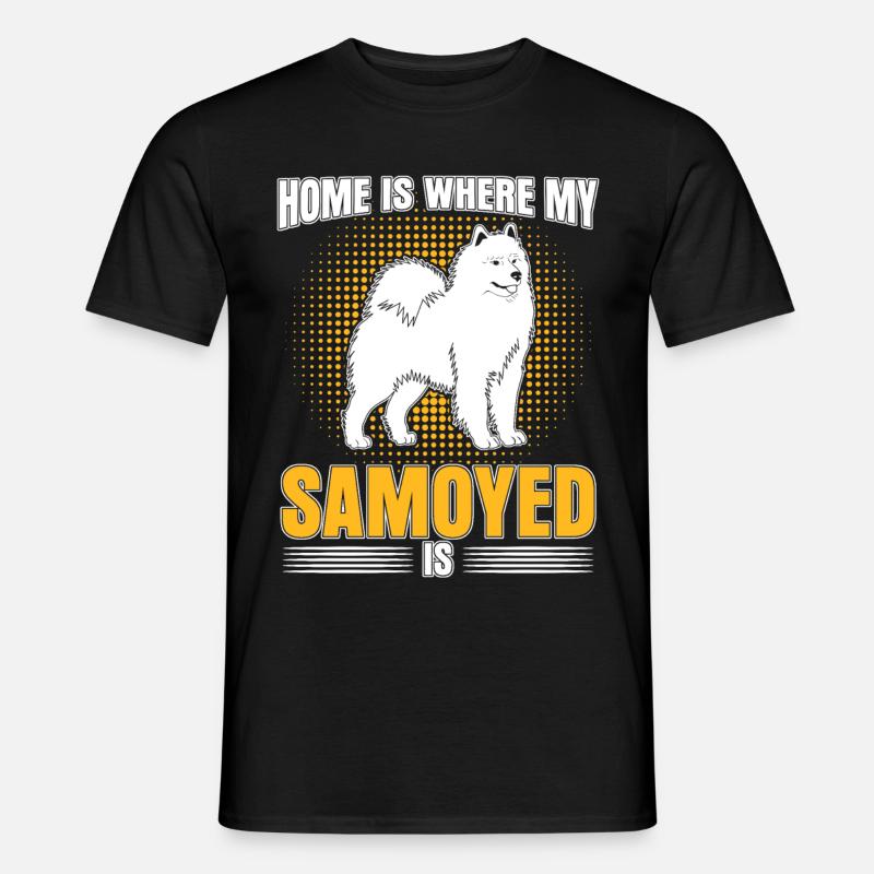 Samojede Samoyed dog Samoyede Hund - Männer T-Shirt - Schwarz