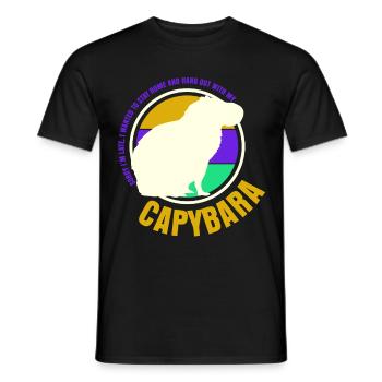 Capybaras Wasserschwein Capybara - Männer T-Shirt - Schwarz - Vorne - AI Model Male 178 light (178cm)