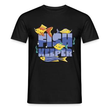 Pisciculteurs Aquarium De pisciculture Fish Keeper - T-shirt homme - noir - Devant - AI Model Male 178 light (178cm)