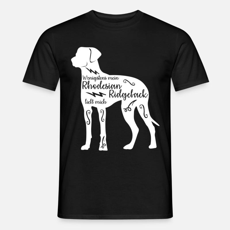 Rhodesian Ridgeback Spruch mit Hund - Männer T-Shirt - Schwarz