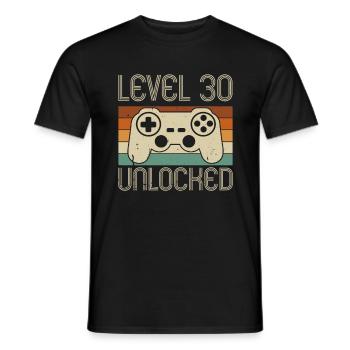 30ème Anniversaire Niveau 30 Joueur Complet 30 ans - T-shirt homme - noir - Devant - AI Model Male 178 light (178cm)