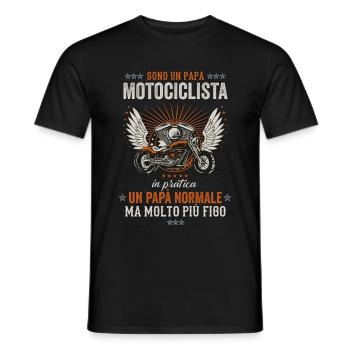 Papà Motociclista Più Figo Moto per Festa del Papà - Männer T-Shirt - Schwarz - Vorne - AI Model Male 178 light (178cm)