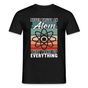 Physics Chemistry Chemist - Men's T-Shirt - black - Front - AI Model Male 178 light (178cm)