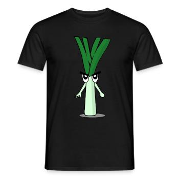 Regardé en poireaux Regardé en - T-shirt homme - noir - Devant - AI Model Male 178 light (178cm)