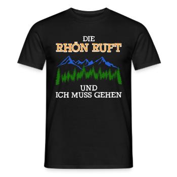 Rhön ruft Wandern Spruch Rhöner Berge - Männer T-Shirt - Schwarz - Vorne - AI Model Male 178 light (178cm)