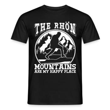 Montagnes de Rhön Randonnée Dans les montagnes de Rhön - T-shirt homme - noir - Devant - AI Model Male 178 light (178cm)