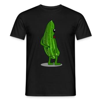 Regardé dans Concombre Regardé dans - T-shirt homme - noir - Devant - AI Model Male 178 light (178cm)